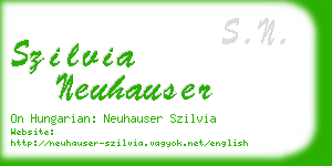 szilvia neuhauser business card